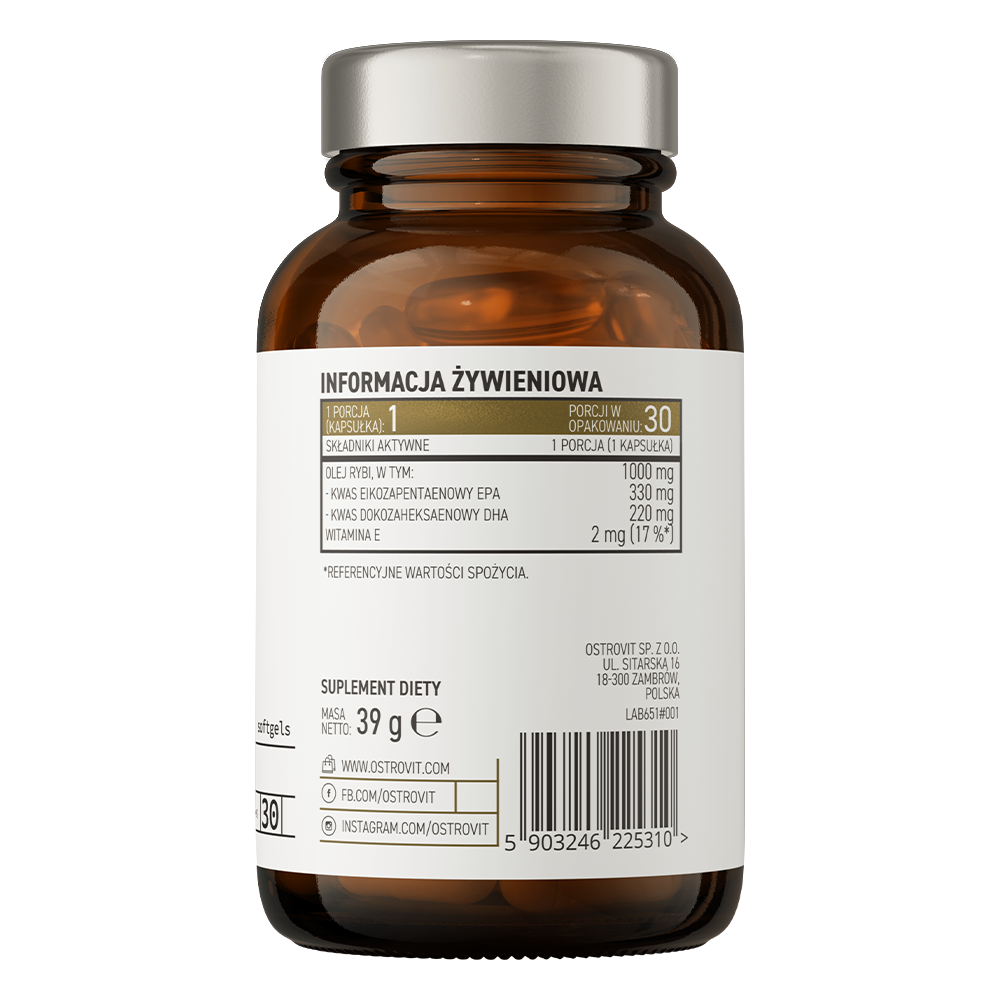 OstroVit Elite Omega 3 30 kapsler