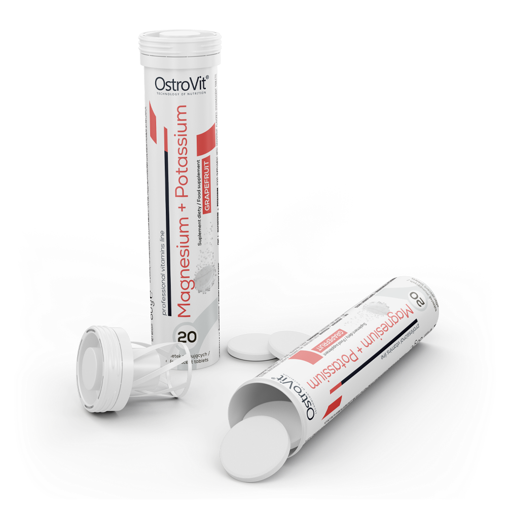 OstroVit Magnesium + Kalium 20 Brusetabletter, Grapefrukt