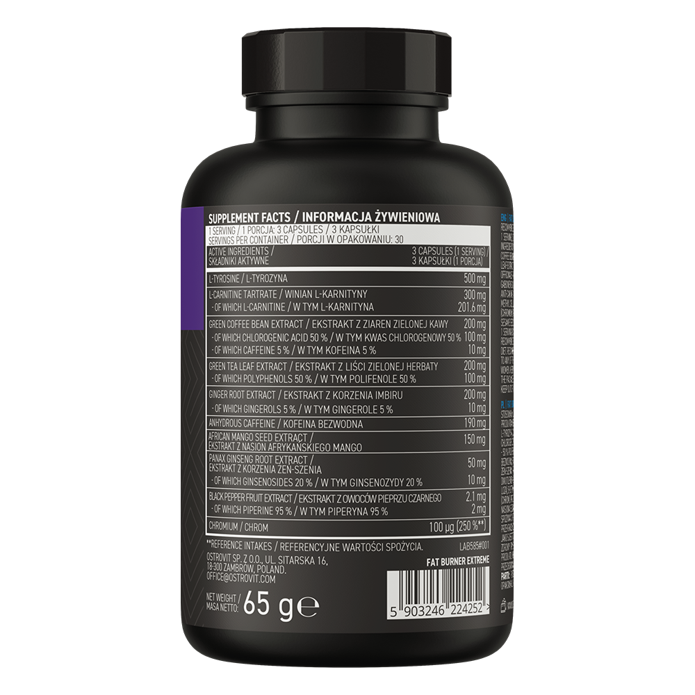 OstroVit Fat Burner eXtreme – energi og fokus 90 kapsler