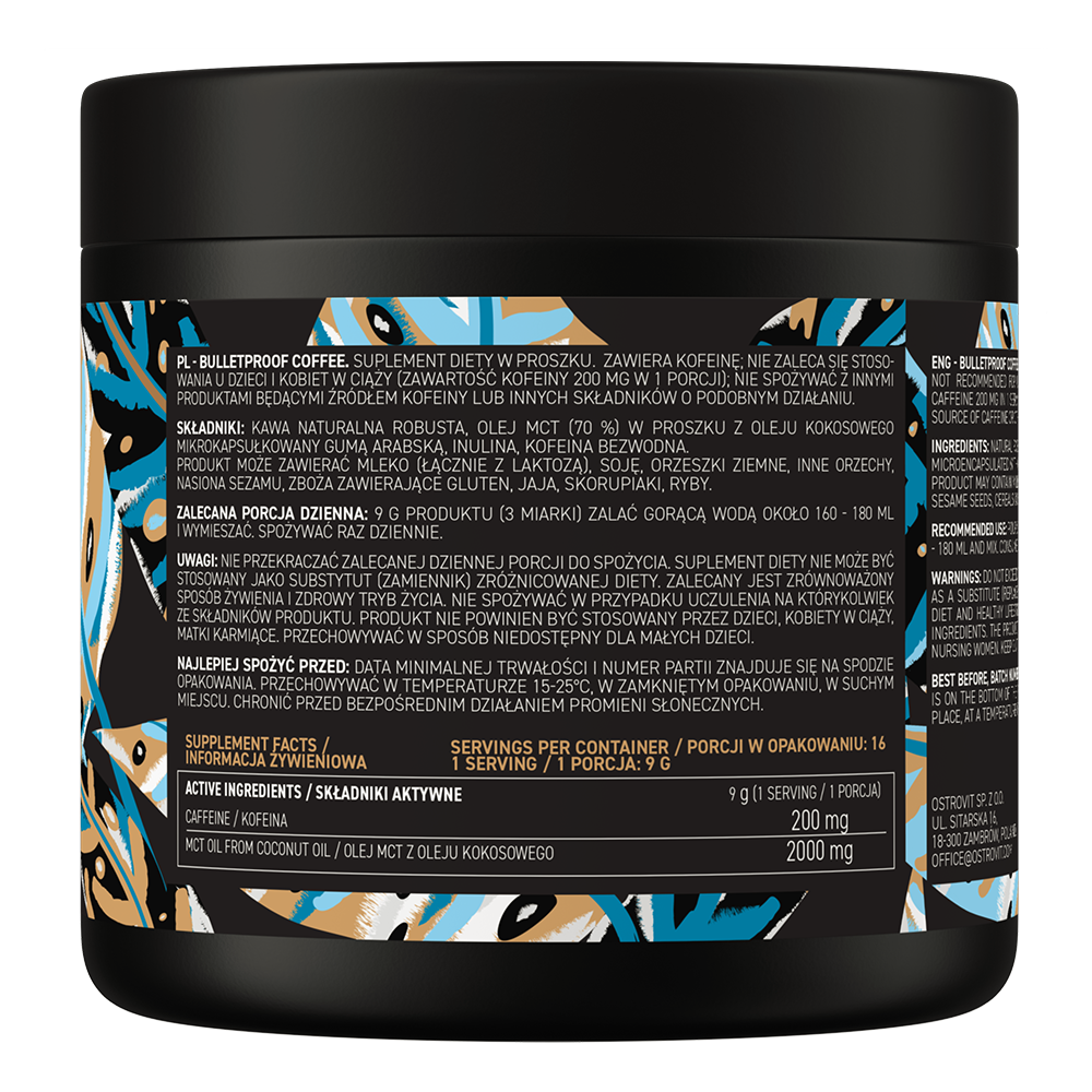 OstroVit Bulletproof Coffee – Kaffe med MCT & 200 mg koffein