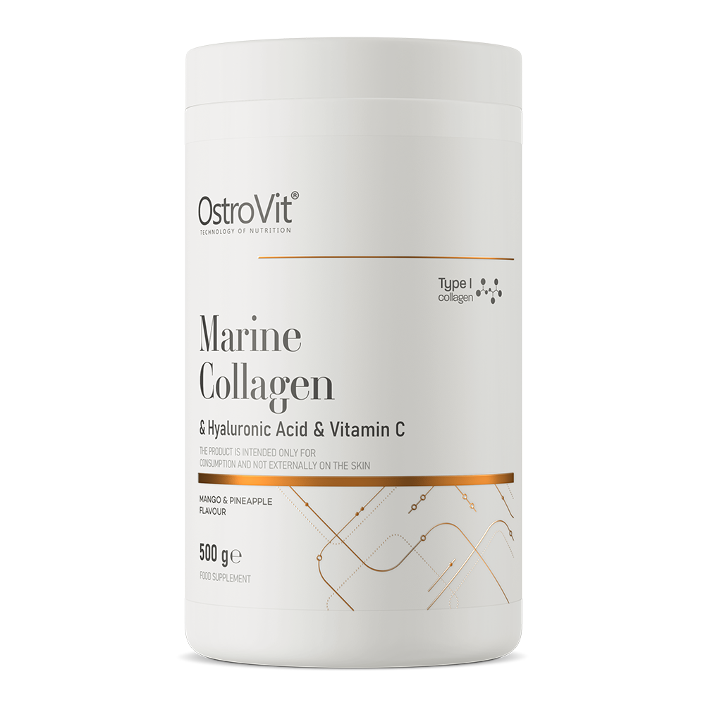 OstroVit Marine Collagen + Hyaluronic Acid + Vitamin C 500g Mango med Ananas