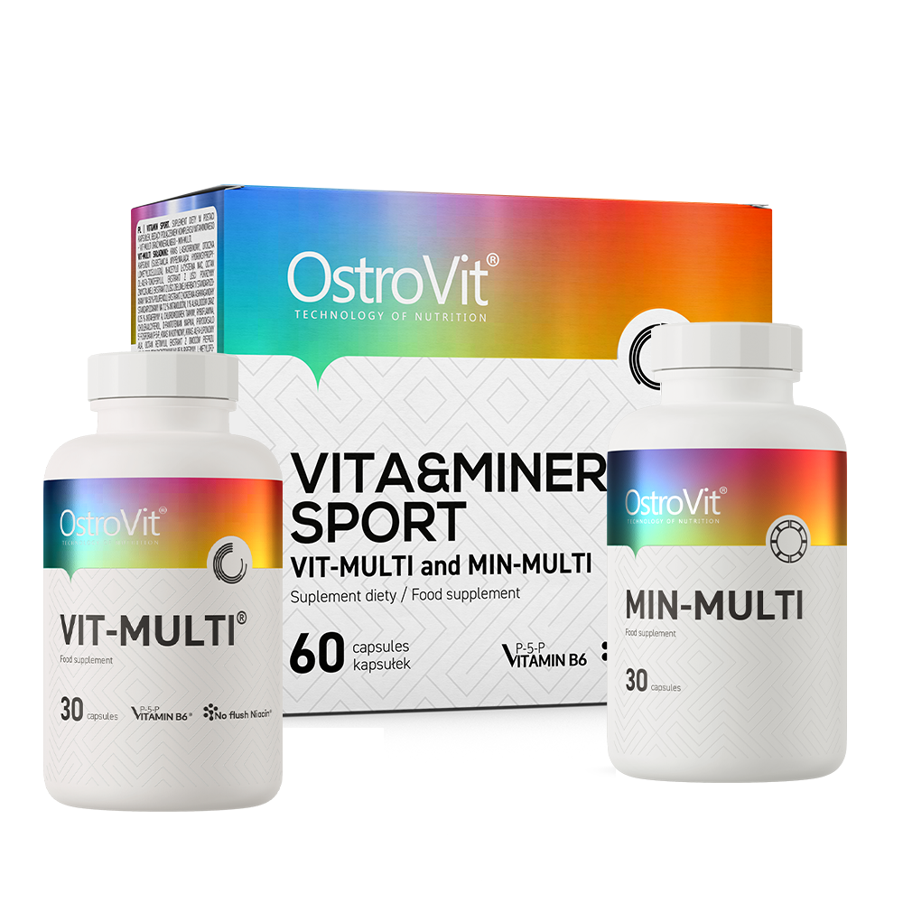 OstroVit VITA&MINERALS Sport – Komplett multivitamin for aktive (60 kapsler)