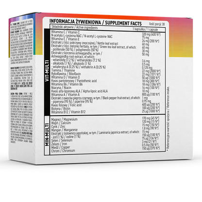 OstroVit VITA&MINERALS Sport – Komplett multivitamin for aktive (60 kapsler)