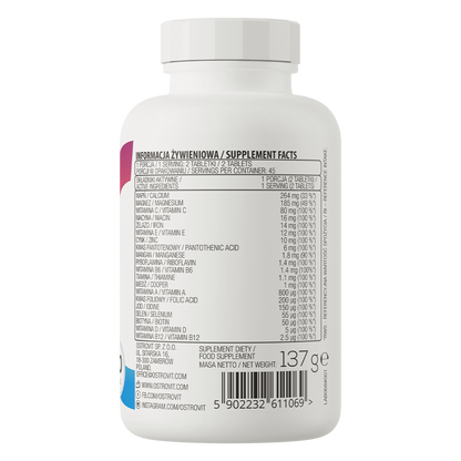 OstroVit 100% Vit&Min 90 tabletter – Komplett Multivitamin & Mineral
