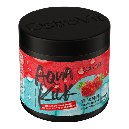 OstroVit Aqua Kick VIT&MIN 300 g – Jordbær | Vitaminer & Mineraler