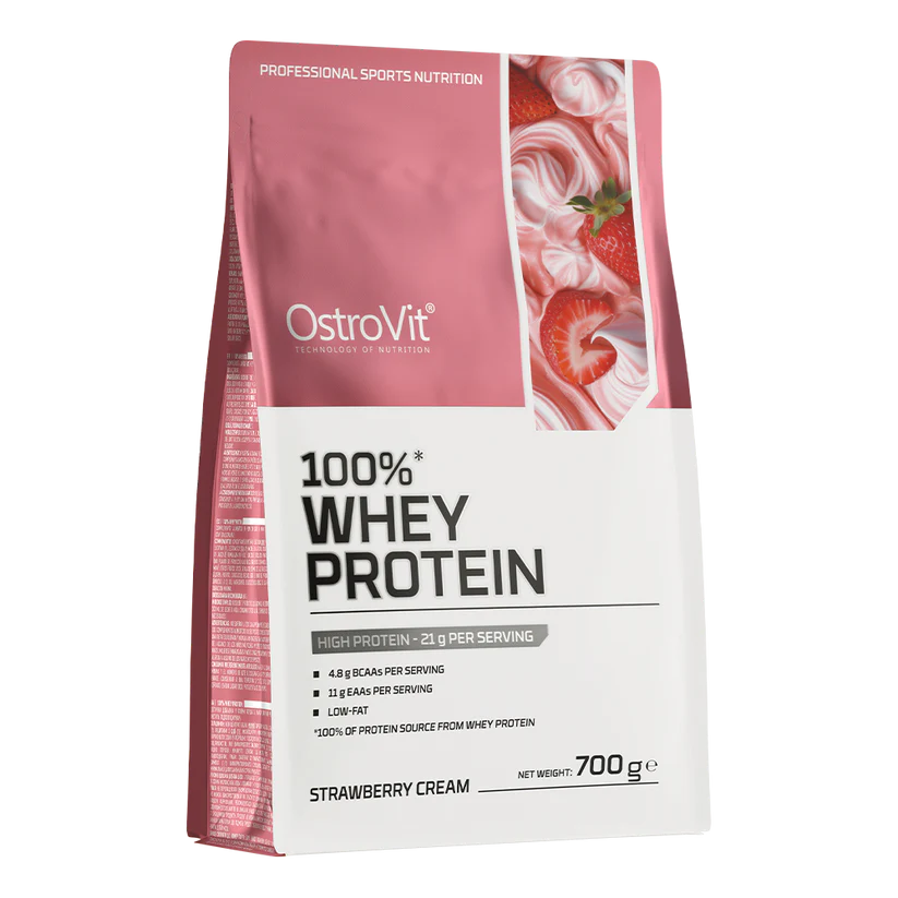 OstroVit 100% Whey Protein 700g – Myseprotein for Muskelvekst | 11 Smaker