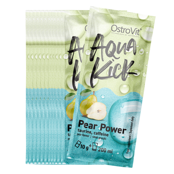OstroVit Aqua Kick Pear Power 10g x 24 – Koffein og taurin