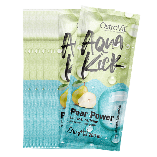 OstroVit Aqua Kick Pear Power 10g x 24 – Koffein og taurin
