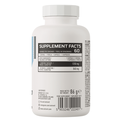 OstroVit L-Karnitin 1250 mg 60 kapsler