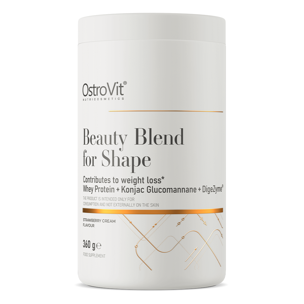 OstroVit Beauty Blend for Shape 360g Jordbær | Protein + Glukomannan