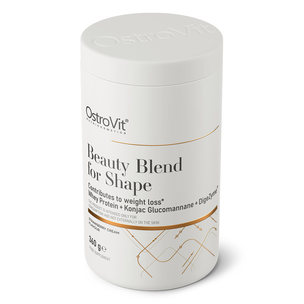 OstroVit Beauty Blend for Shape 360g Jordbær | Protein + Glukomannan