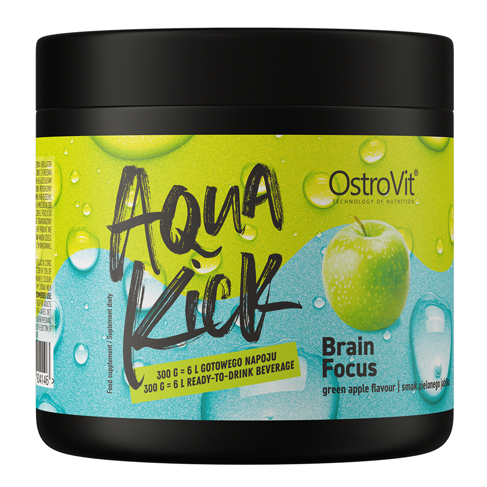 OstroVit Aqua Kick Brain Focus 300 g | Grønt Eple
