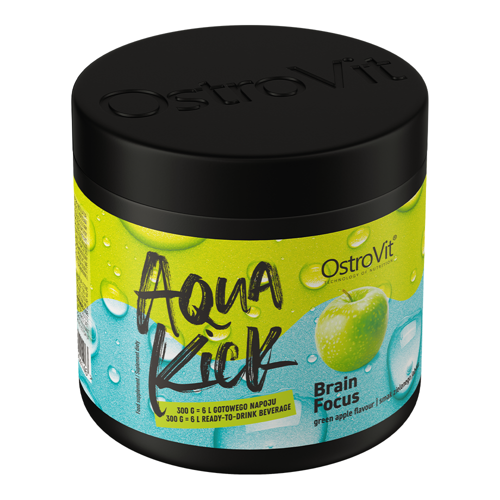 OstroVit Aqua Kick Brain Focus 300 g | Grønt Eple