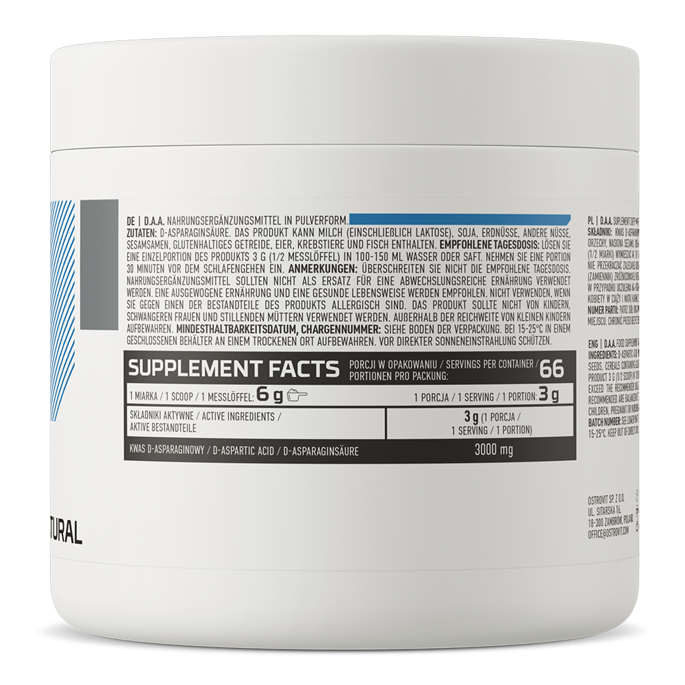 D.A.A. 200g  D-asparaginsyre – 3000 mg