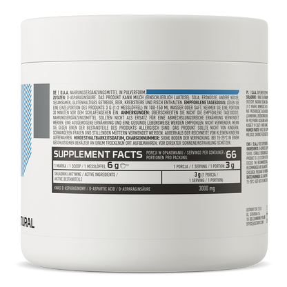 D.A.A. 200g  D-asparaginsyre – 3000 mg