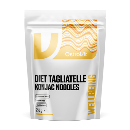 OstroVit Diet Tagliatelle Konjac Noodles 250 g  Lavkalori, raskt tilberedt pasta laget av konjacmel.