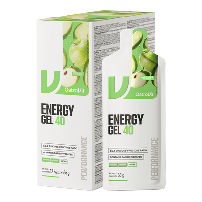 OstroVit Energy Gel 40 Grønt Eple – 12 x 66g