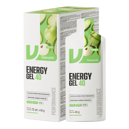 OstroVit Energy Gel 40 Grønt Eple – 12 x 66g