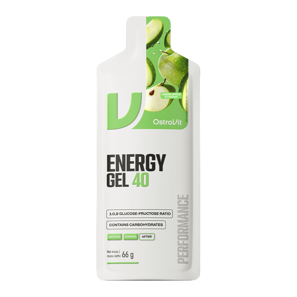 OstroVit Energy Gel 40 Grønt Eple – 12 x 66g
