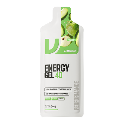 OstroVit Energy Gel 40 Grønt Eple – 12 x 66g