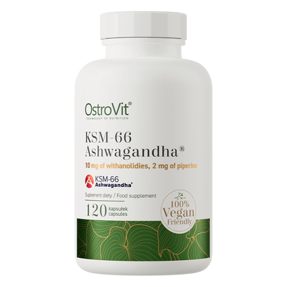 OstroVit KSM-66 Ashwagandha® VEGE – 120 kapsler