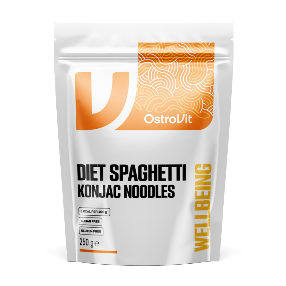 OstroVit Konjac Spaghetti 250 g  Lavkalori, raskt tilberedt pasta laget av konjacmel.