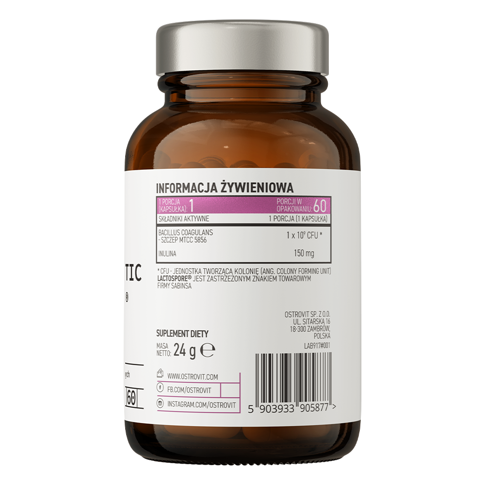 OstroVit Pharma PRO-60 BIOTIC LactoSpore® 60 kapsler