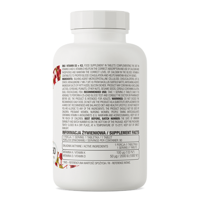 OstroVit Vitamin D3 + K2, 90 tabs