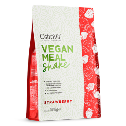 OstroVit Vegan Meal Shake 1000 g – Jordbær