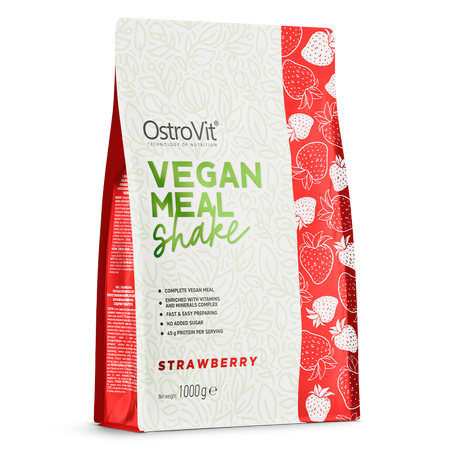 OstroVit Vegan Meal Shake 1000 g – Jordbær